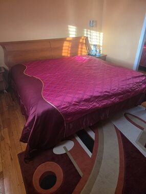 Plum Quilted Comforter with Gold Accent - Home Bedding